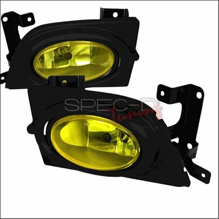 OVERTIME 4 Door OEM Fog Lights for 06 to 08 Honda Civic Yellow - 10 x 12 x 18 in. OV3752686